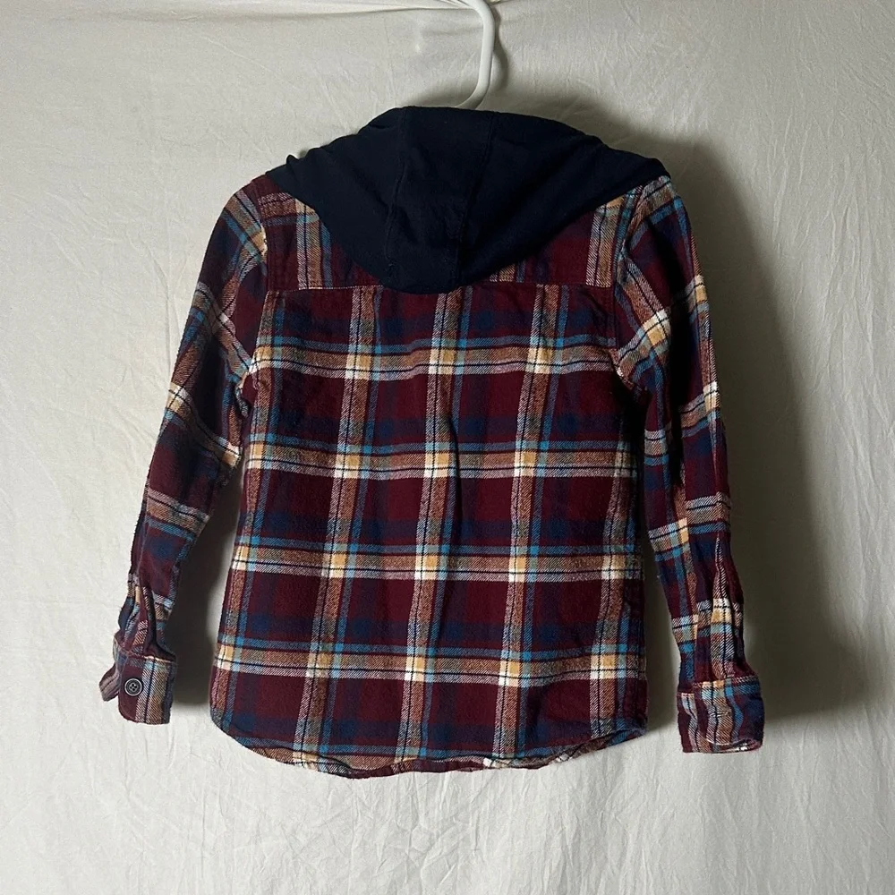 OshKosh B'gosh Multicolor Plaid Shirt with Hood
